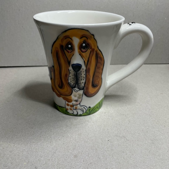 Debby Carmen Faux Paw Productions Basset Hound 4.5 Latte Mug Never Used - Picture 2 of 7